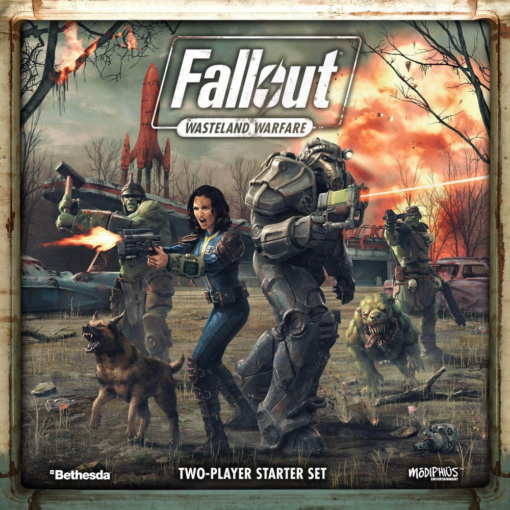 Fallout: לוחמת Wasteland (מהדורה קמעונאית) משחק מועצת קמעונאות Modiphius Entertainment KS001367A