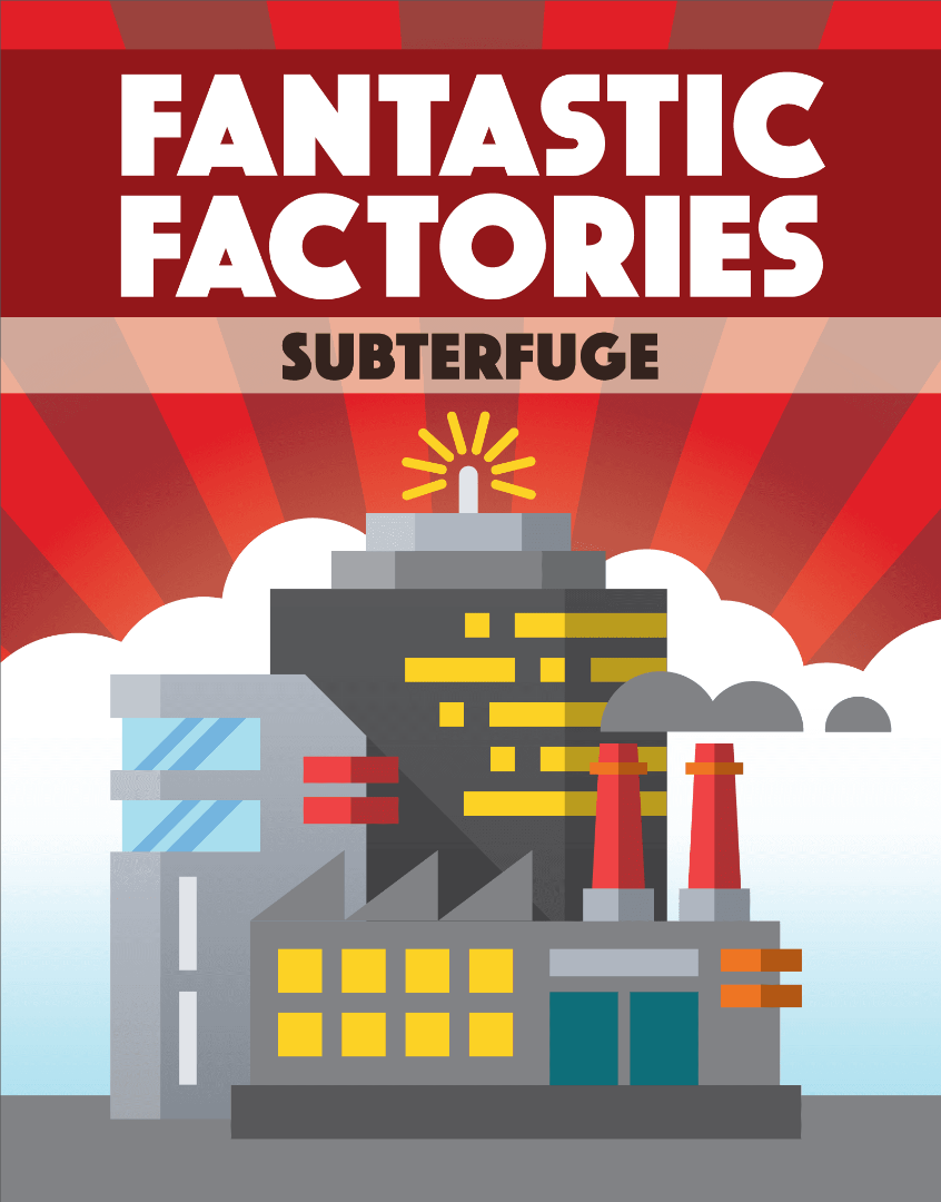 Fantastische fabrieken: Subterfuge (Retail Edition) Retail Board Game Expansion Deep Water Games KS001135A