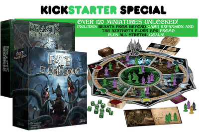 Fate of the Elder Gods Plus Beasts From Beyond Plus Azathoth Elder God Promo (Kickstarter Special) Kickstarter Board Game Greater Than Games (Nexus légendaire)