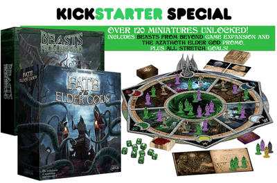 Az idősebb istenek sorsa, valamint a Beyond Plus Azathoth Elder God promo (Kickstarter Special) Kickstarter társasjáték Greater Than Games (Mesabled Nexus)