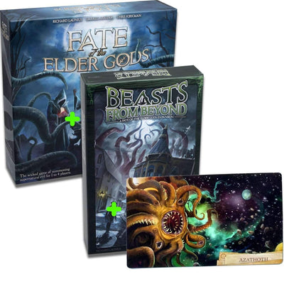 Destino dos deuses mais velhos, além de bestas de além, mais Azathoth Elder God Promo (Kickstarter Special) jogo de tabuleiro Kickstarter Greater Than Games (Fabled Nexus)