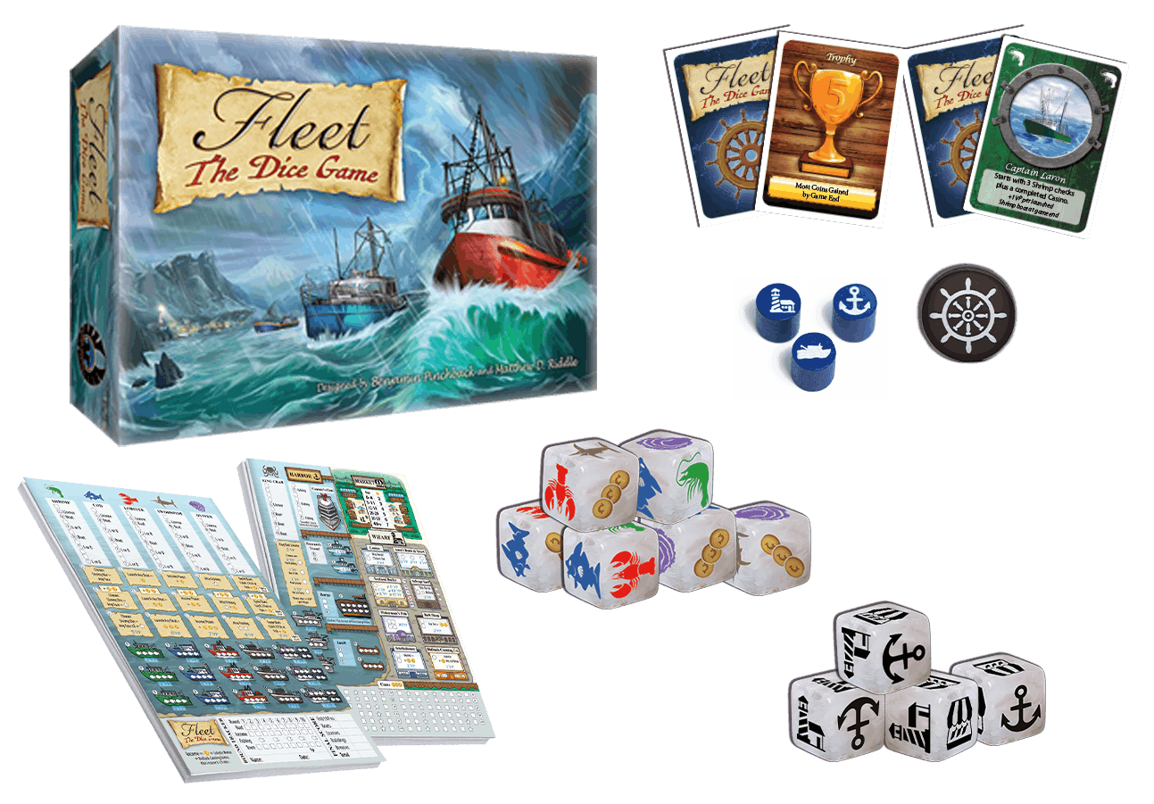 Fleet: The Dice Game Plus Dicey Waters Expansion Bundle (Kickstarter Precommande édition) Game de société Kickstarter Eagle Gryphon Games KS000996A
