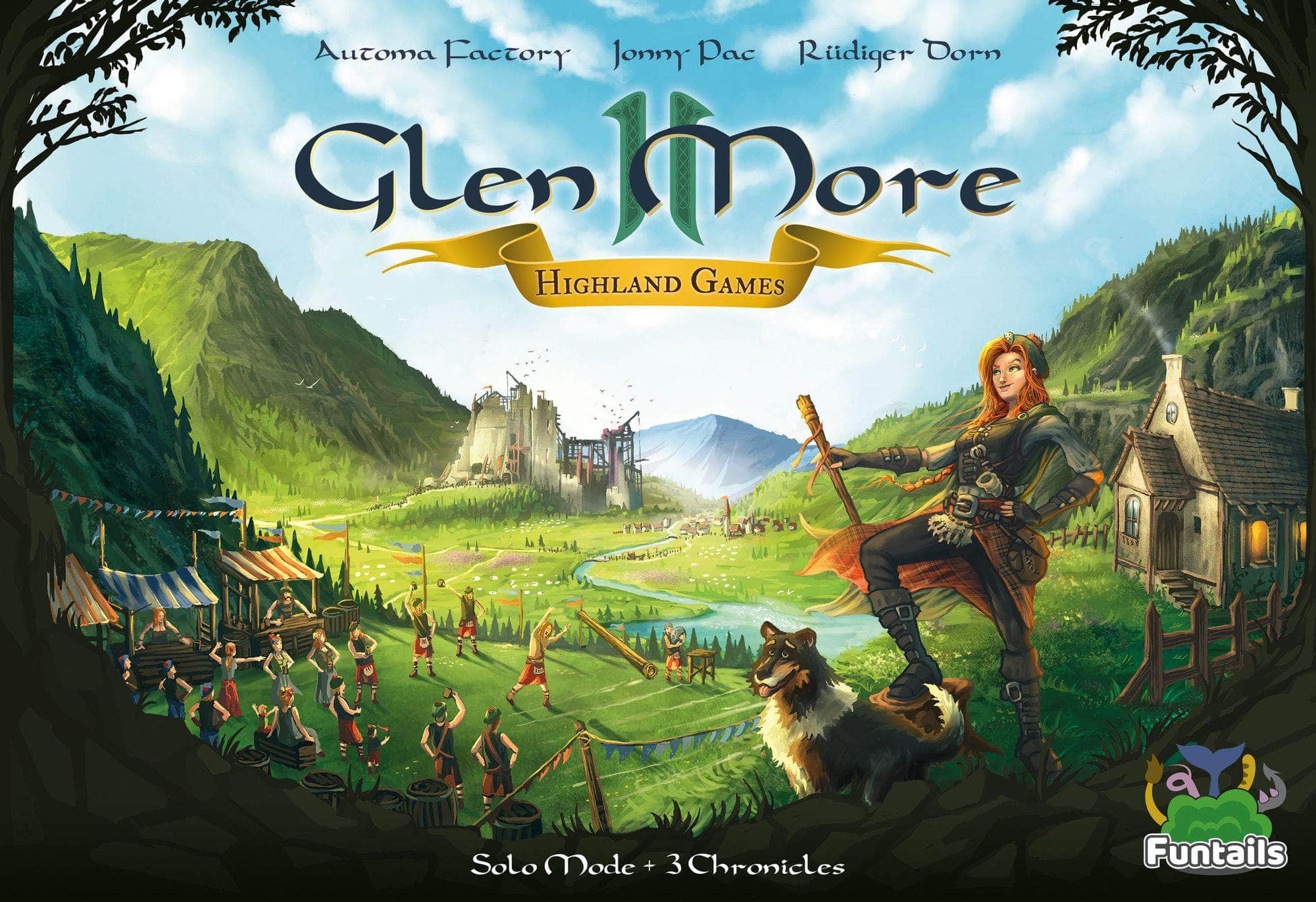 Glen More II Chronicles: Highland Games Expansion mit Promos 4 und 5 Plus Metal Coin Set-Bündel (Kickstarter-Vorbestellungsspezialitäten) Kickstarter-Brettspiel-Erweiterung Funtails GmbH KS001044B