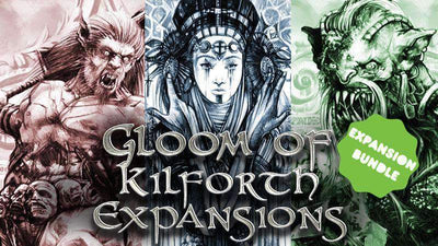 حزمة توسعات Gloom of Kilforth Encounter وPimp My Gloom (الطلب المسبق الخاص لـ Kickstarter) توسيع لعبة Kickstarter Board Hall or Nothing Productions