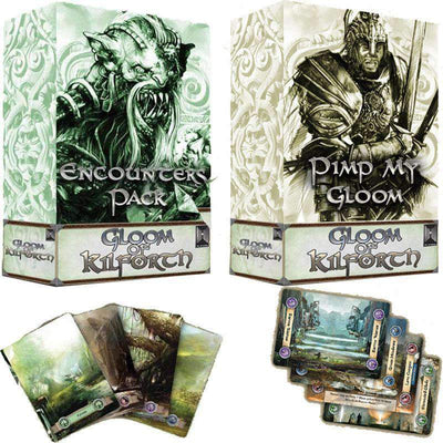 Kilforthin synkkyys ja pimp My Gloom Expansions -paketti (Kickstarterin ennakkotilaus) Kickstarter-lautapelin laajennus Hall or Nothing Productions