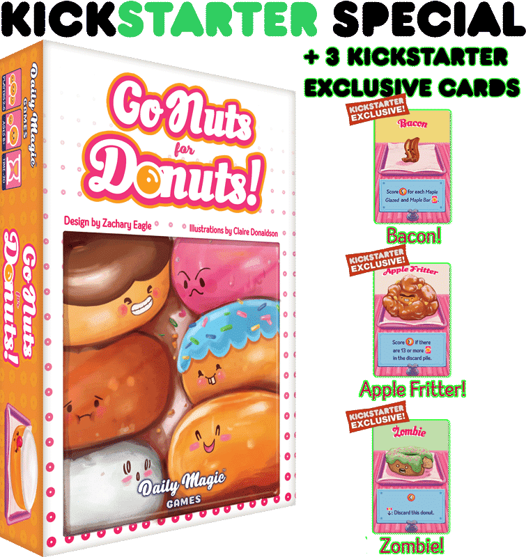 去甜甜圈加油！ （Kickstarter Special）Kickstarter卡游戏 Daily Magic Games