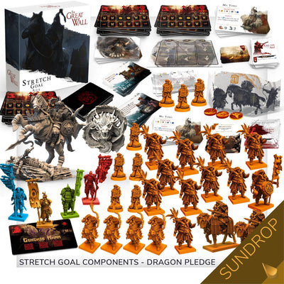万里の長城:ドラゴンゲームプレイオールインプレッジとサンドロッププリシェードミニチュア(Kickstarter Pre-Order Special)Kickstarterボードゲーム Awaken Realms KS001007D
