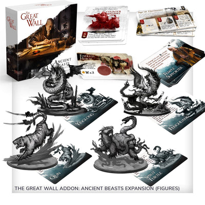 Great Wall: Dragon Gameplay All-In Pledge Plus Miniatures ที่ไม่ได้ทาสี Awaken Realms KS001007C