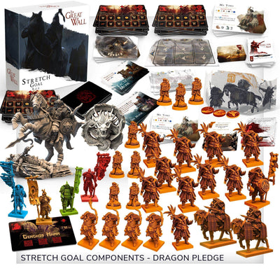 Große Wand: Dragon Gameplay All-In Pledge plus unbemalte Miniaturen (Kickstarter vorbestellt Special) Kickstarter-Brettspiel Awaken Realms KS001007C