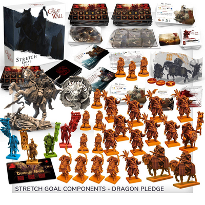 Great Wall: Dragon GamePlay Alling Pledge Plus Unpined Miniatures (Kickstarter Pré-encomenda especial) jogo de tabuleiro Kickstarter Awaken Realms KS001007C