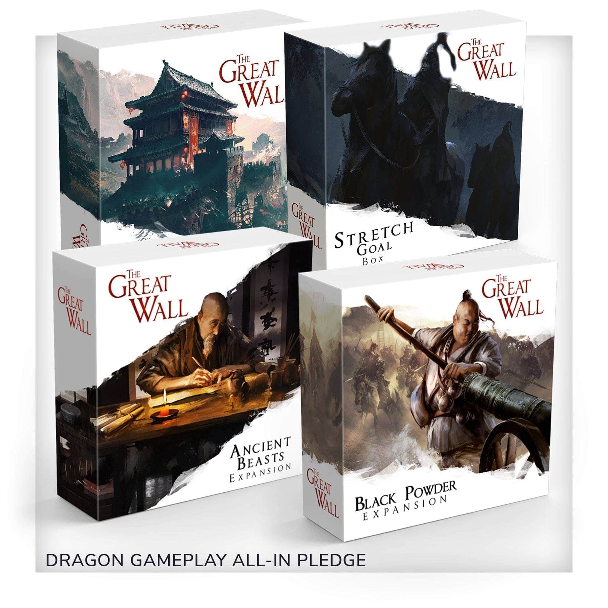 Great Wall: Dragon Gameplay All-In Pledge بالإضافة إلى المنمنمات غير المطلية (الطلب المسبق الخاص بـ Kickstarter) لعبة Kickstarter Board Awaken Realms KS001007C