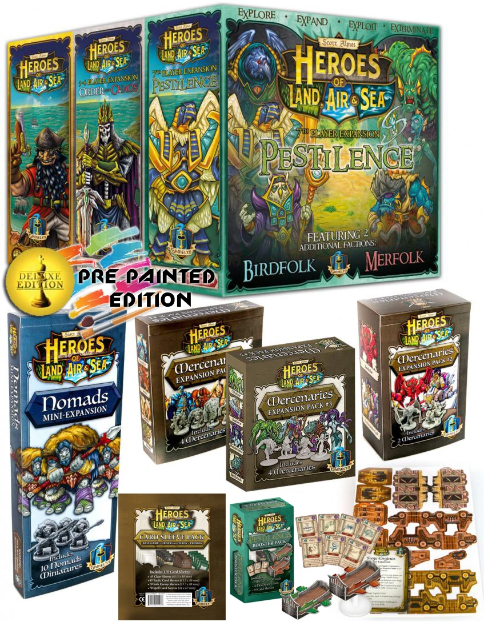 Heroes of Land, Air & Sea Plus Playmat Förmålade allt PLEDD BUNDLE (Kickstarter Special) Kickstarter Board Game Gamelyn Games KS000980A