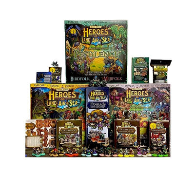 Heroes of Land, Air &amp; Sea Alles Pledge voorschilderde plus Playmat-bundel (Kickstarter Special)