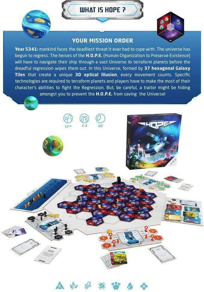 Hope - The Board Game (Kickstarter Special) (Ding &amp; Dent) Morning Geek del juego de mesa, juegos de Kickstarter, juegos, juegos de mesa de Kickstarter, juegos de mesa, Morning, Esperanza, los juegos Steward, Movimiento de área, juegos de pista de tiempo