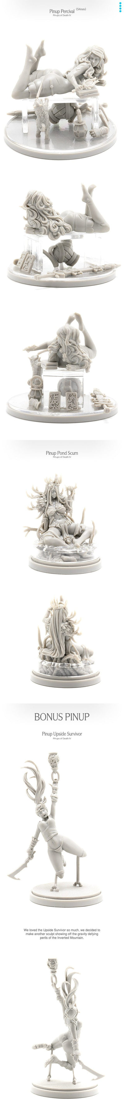 Kingdom Death Monster: Pinups of Death IV (Kickstarter pre-order Special) Kickstarter Board Game Supplement Kingdom Death