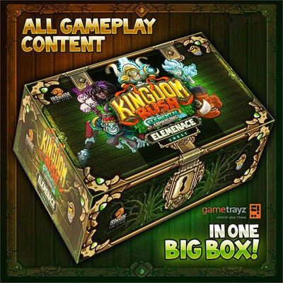 Kingdom Rush: Elementant Rising Elelemenace Hoard Gamepalay All-In Pakiet (Kickstarter w przedsprzedaży Special) Kickstarter Game Lucky Duck Games KS000967B