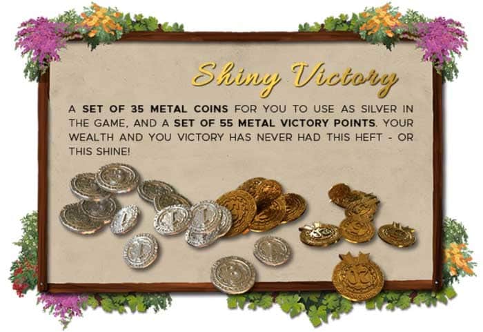 La Granja Shining Victory Metal Coin Set Kickstarter Board Game