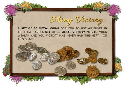 La Granja: Bagunage de set de monnaie en métal victoire Shining (Kickstarter Précommande spécial) Accessoire de jeu de plateau Kickstarter Board &amp; Dice KS001206D
