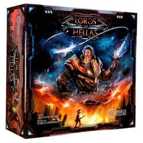 משחק הלוח הקמעונאות של Lords of Hellas Awaken Realms, Albi, Asmodee, הוצאת חזון דלתא, Edge Entertainment, Hobby World, Lavka Games, Phalanx KS000705B