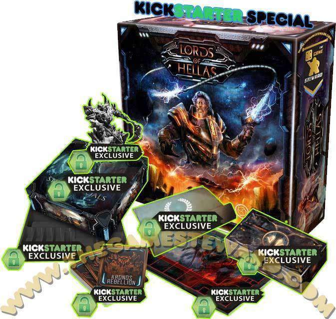 Lords of Hellas: Titan Pledge Edition (Kickstarter förbeställning Special) Kickstarter brädspel Awaken Realms