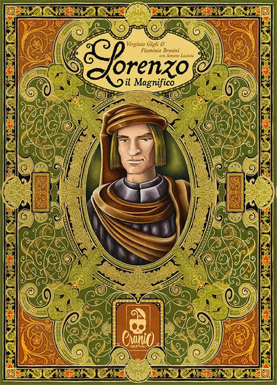 Lorenzo Il Magnifico detaljhandelsspel Albi, Atalia, CMON Begränsad, Cranio Creations, Crowd Games, DMZ Games, Heidelberger Spieleverlag, Meeple Br Jogos, Swan Panasia Co., ????????? (Tio dagar spel) KS800512A