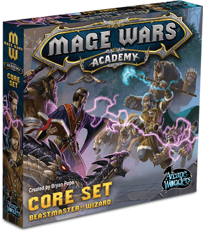 Mage Wars Academy Core ตั้งค่าเกมกระดานค้าปลีก Arcane Wonders