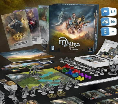 Malhya: pacote de edição heróica Land of Legends (especial de pré-encomenda do Kickstarter) jogo de tabuleiro Kickstarter la boite de jeu ks001243a