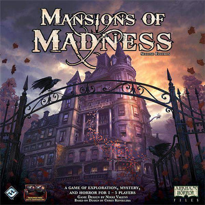 Mansions of Madness (anden udgave) Detailbestyrelsesspil Arclight Asterion Press Edge Entertainment Fantasy Flight Games Galakta Galapagos Jogos Heidelberger Spieleverlag