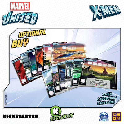 Marvel United: X-Men Cardboard Locations (Kickstarter Pre-Order Special) Kickstarter Board Game Accessoire CMON KS001099C