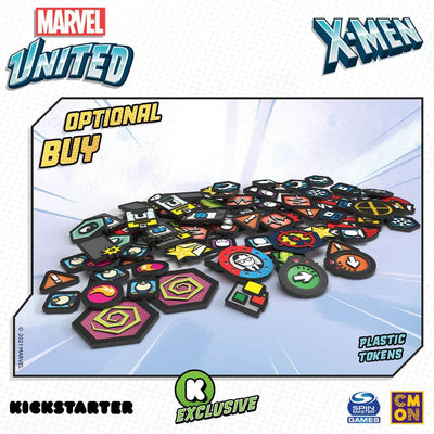 Marvel United: X-Men Plastic Token Pack (Kickstarter ennakkotilaus Special) Kickstarter Board Game -lisävaruste CMON KS001099L