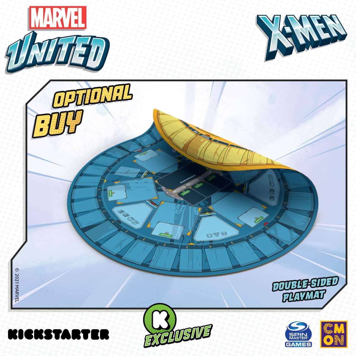 Marvel United: X-Men Play Mat (Kickstarter Pre-Order Special) Kickstarter Board Game tilbehør CMON KS001099N