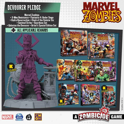 Marvel Zombies: Devourer Pledge Bundle (Kickstarter förbeställning Special) Kickstarter brädspel CMON KS001209C