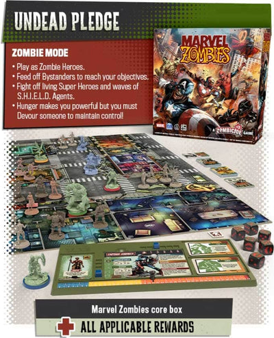 Marvel Zombies: Undead Pledge Bundle (Kickstarter förbeställning Special) Kickstarter brädspel CMON KS001209J