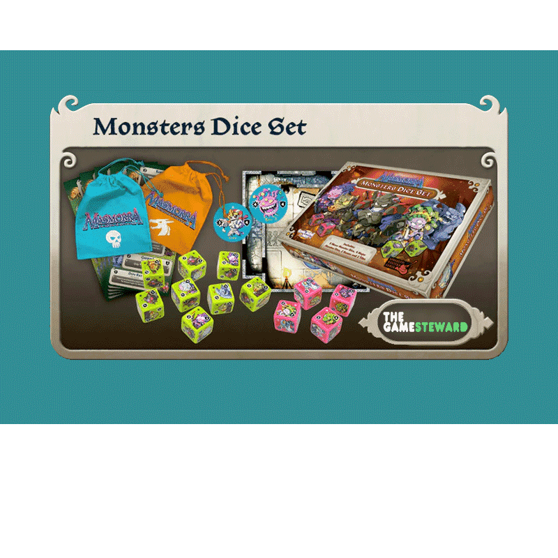 Masmorra: Monsters Dice Set kiskereskedelmi társasjáték CMON Korlátozott