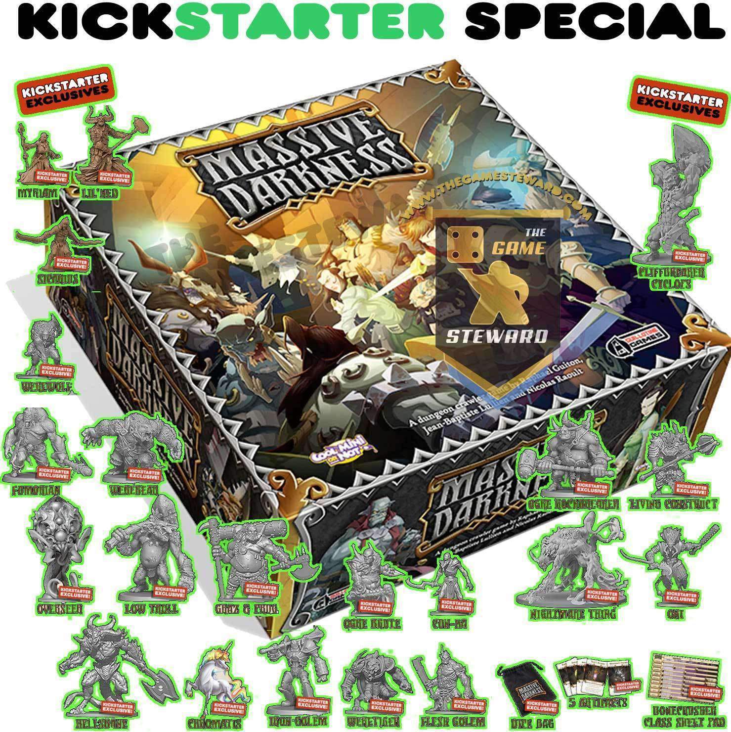 لعبة Massive Darkness (Kickstarter Special) لعبة Kickstarter Board CMON محدود