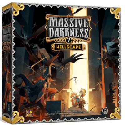Massive Darkness: MD2 Hellscape Pledge إصدار اللغة الفرنسية (طلب خاص لطلب مسبق من Kickstarter) لعبة Kickstarter Board CMON KS000068G