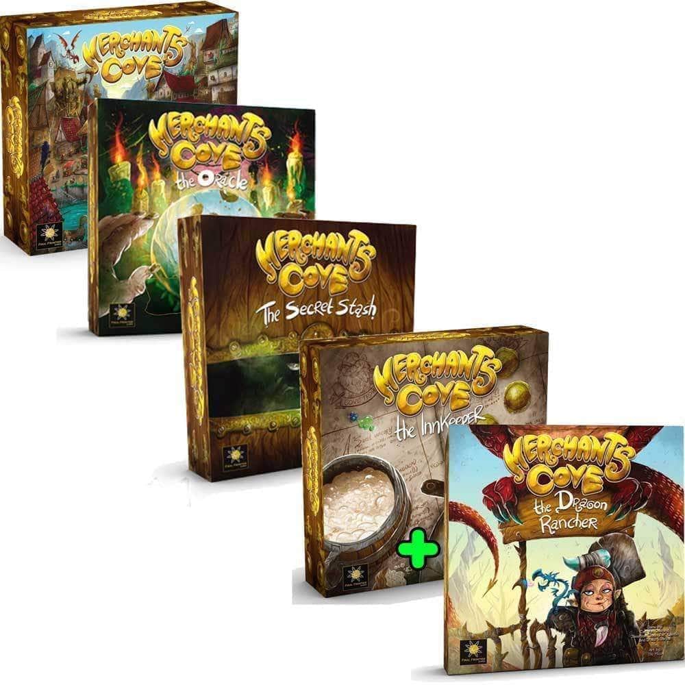 مجموعة لعبة Merchants Cove All-In Pledge Plus Dragon Rancher (خاصة بـ Kickstarter) من لعبة Kickstarter Board Final Frontier Games KS000974A