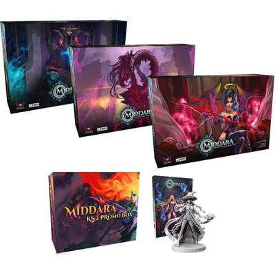 Middara: Gennem Portal (med Swag) Pledge Bundle (Kickstarter Pre-Order Special) Board Game Geek, Kickstarter Games, Games, Kickstarter Board Games, Board Games, Succubus Publishing, Middara utilsigtet malum - Act 1, The Games Steward Kickstarter Edition Shop, Action Points, Cooperative Games Succubus Publishing