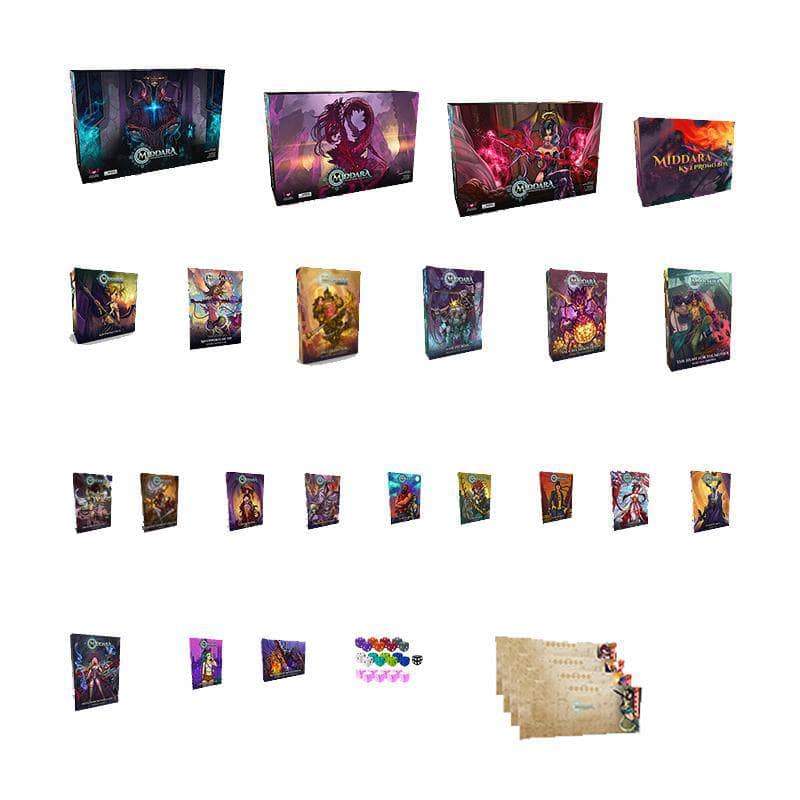 MIDDARA: ผ่านพอร์ทัล (พร้อม SWAG) PLEDGE BUNDLE (Kickstarter Pre-order พิเศษ) เกมกระดาน Geek, Kickstarter Games, Games, Kickstarter เกมกระดานเกมกระดาน Succubus Publishing, Middara Malum โดยไม่ได้ตั้งใจ - Act 1, The Games Steward Kickstarter Edition Shop, Action Points, Cooperative Games Succubus Publishing