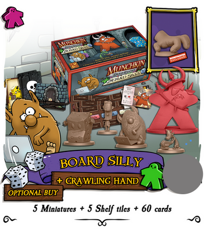 حزمة توسيع لعبة Munchkin Dungeon: Board Silly Board (طلب خاص لطلب مسبق Kickstarter) توسيع لعبة Kickstarter Board CMON KS000838E
