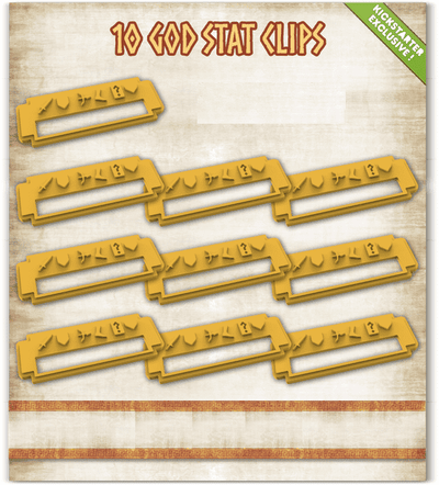 Battaglie mitiche Pantheon: 10 God Stat Clips (MBP20) (Kickstarter Special) Kickstarter Board Game Accessorio Monolith