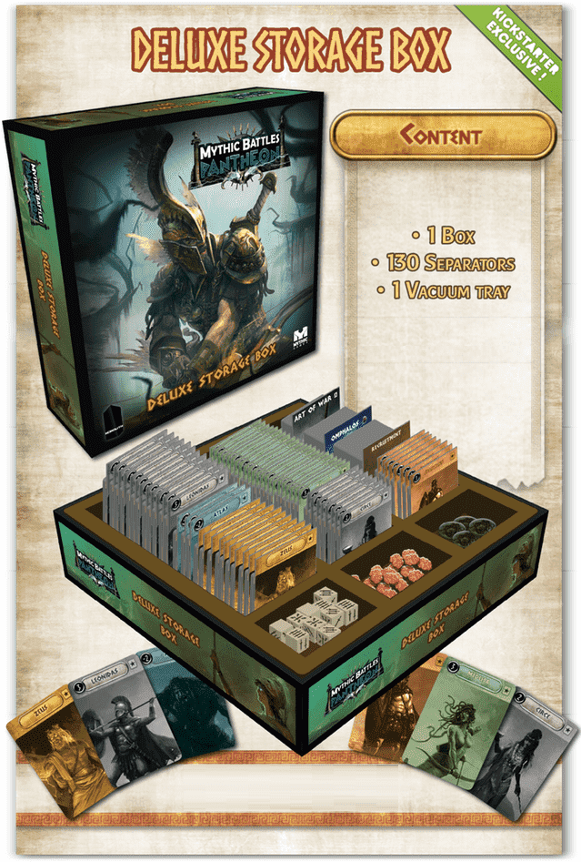 Mythic Battles Pantheon: caixa de armazenamento Deluxe (MBP07) (Kickstarter Special) Kickstarter Board Acessory Monolith