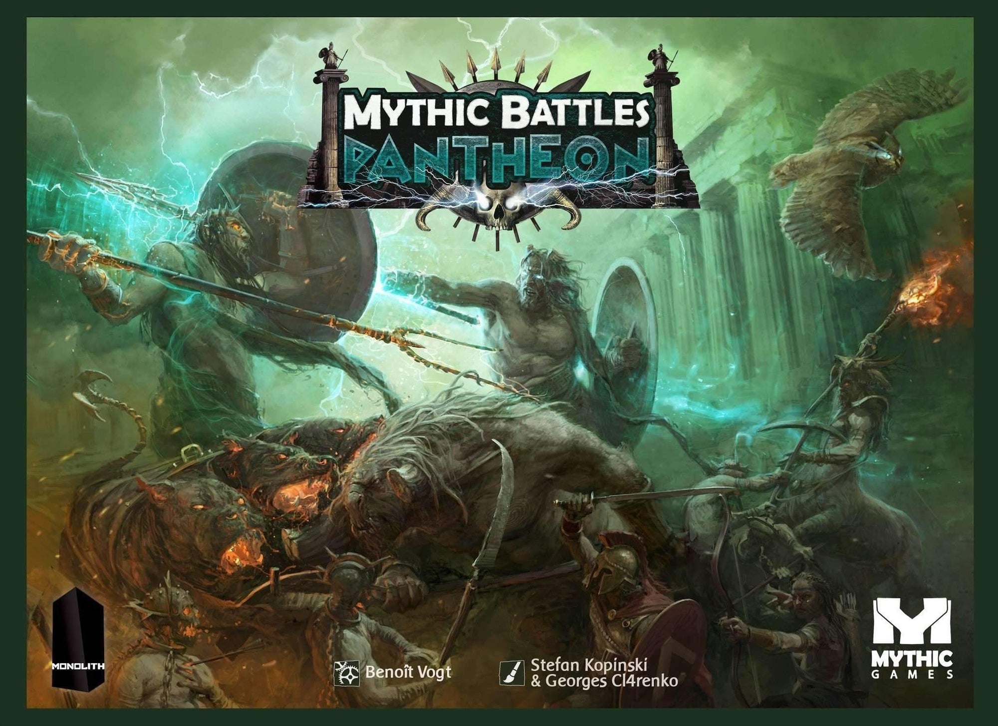 Batallas míticas: Pantheon God Promedge Bundle (Kickstarter Special) Juego de mesa de Kickstarter Monolith