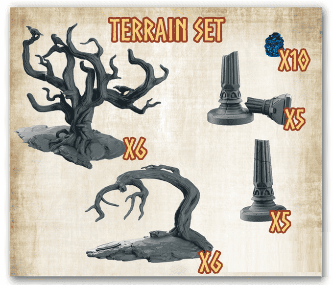 Batailles mythiques Panthéon: Terrain Set (MBP17) Game de conseil de vente au détail Monolith
