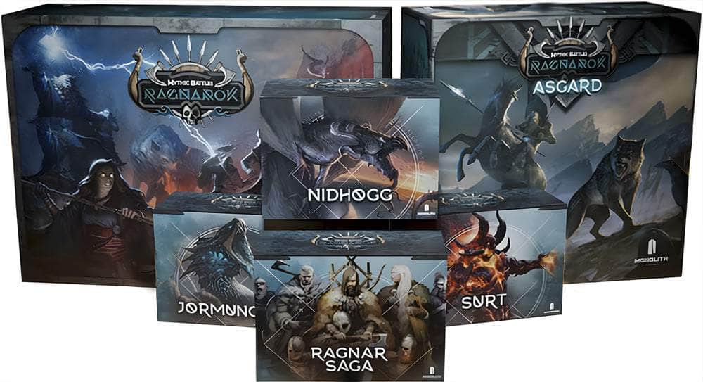 Myyttiset taistelut: Ragnarok yggdrasil all-in Pledge -paketti (Kickstarterin ennakkotilaus) Kickstarter Board Game Monolith KS001151a