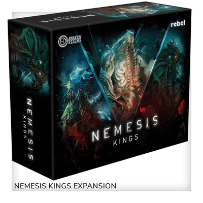 Nemesis: การขยายตัวเครื่องสำอางของ Alien Kings (Kickstarter Pre-order พิเศษ) การขยายเกมกระดาน Kickstarter Awaken Realms KS000743M