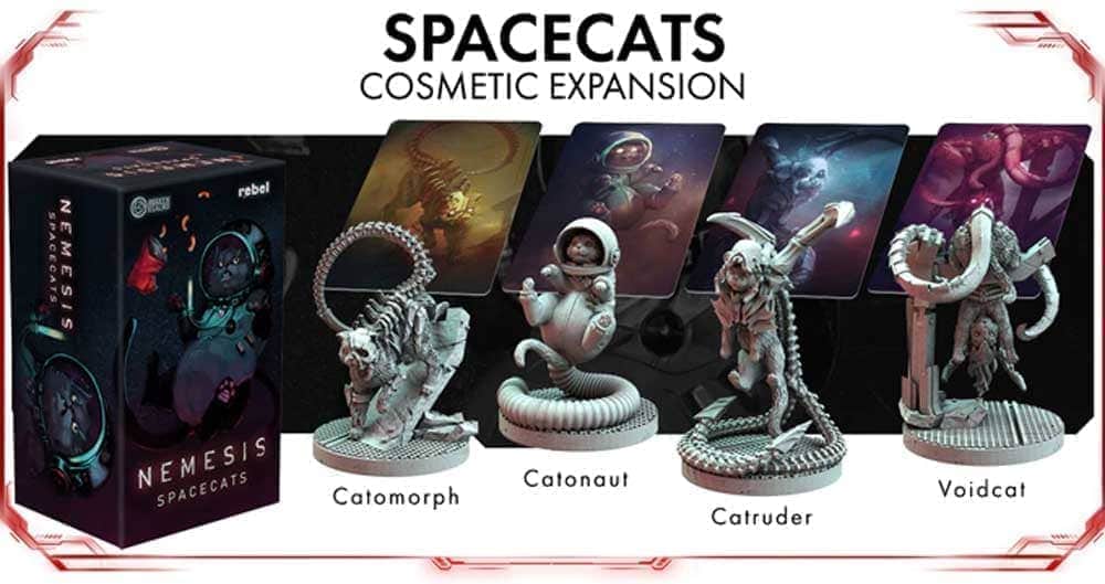 Nemesis: توسعة مستحضرات Spacecats التجميلية (طلب مسبق خاص لـ Kickstarter) توسعة لعبة Kickstarter Board Awaken Realms KS000743N