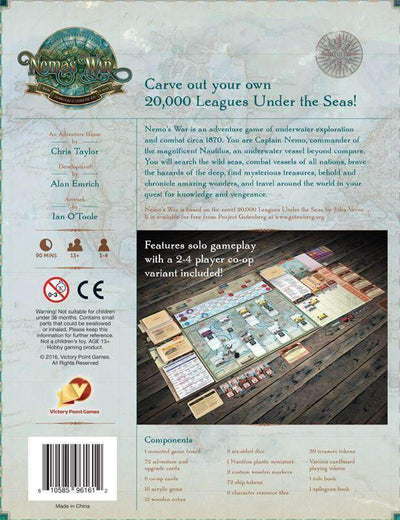 Guerra de Nemo: Segunda edição Bundle (Kickstarter pré-encomenda especial) jogo de tabuleiro Kickstarter Victory Point Games