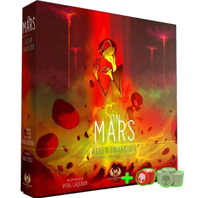 Em Marte: Invasão Alien Plus Alien Action Tokens (Kickstarter pré-encomenda especial) Expansão do jogo de tabuleiro Kickstarter Eagle Gryphon Games KS001111A