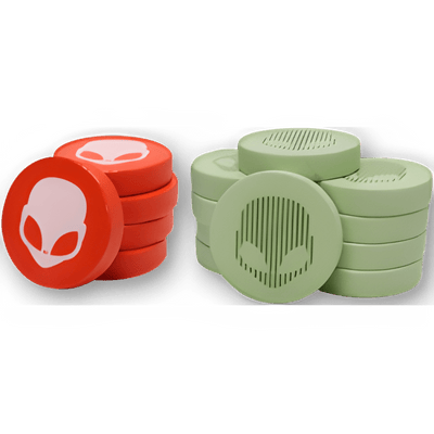 Em Marte: Invasão Alien Plus Alien Action Tokens (Kickstarter pré-encomenda especial) Expansão do jogo de tabuleiro Kickstarter Eagle Gryphon Games KS001111A